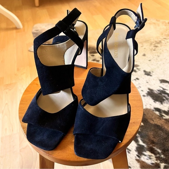 ENZO ANGIOLINI Black‎ Leather Trudy Heels Women’s Size 10 - Picture 1 of 8